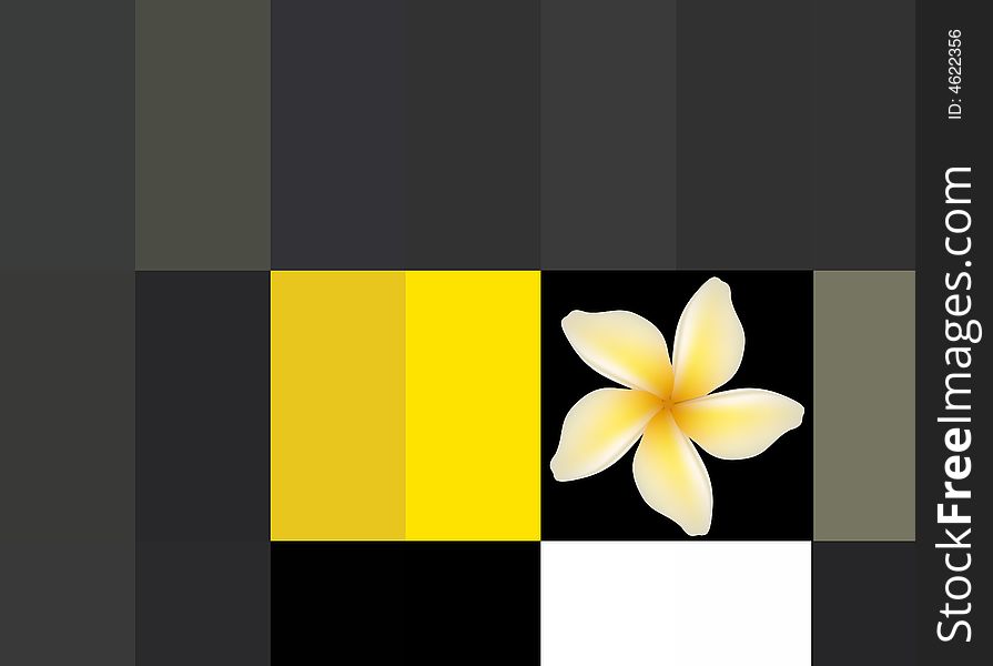 Abstract background, with yellow flower. Abstract background, with yellow flower.