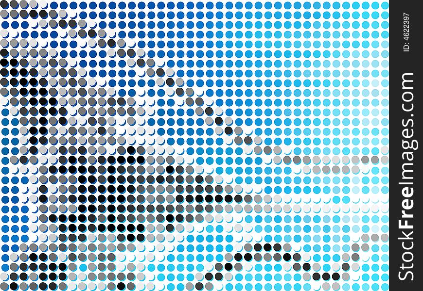 Vector illustration, hi tech backdrop with round pixels. Vector illustration, hi tech backdrop with round pixels.
