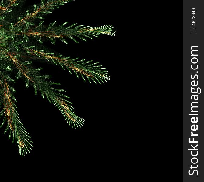 Abstract pine needles on limb fractal