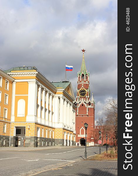 View of one of the towers in Kremlin,Moscow. View of one of the towers in Kremlin,Moscow