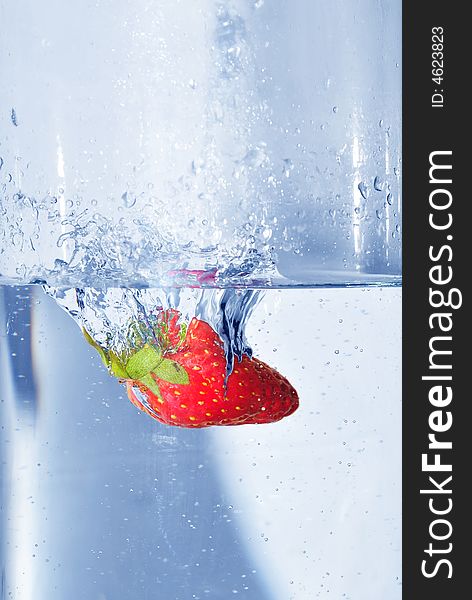 Splashing  Strawberry