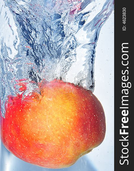 Splashing apple