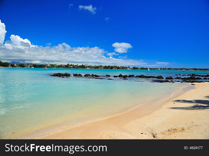 A view of Mauritius Grand Bay. A view of Mauritius Grand Bay