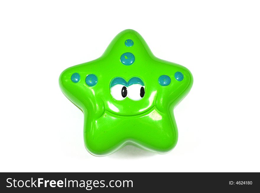 Lovely starfish with green color