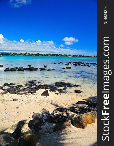 Nice serene view of mauritius shoreline. Nice serene view of mauritius shoreline