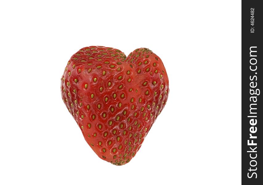 Strawberries-heart for illustration the theme I love you