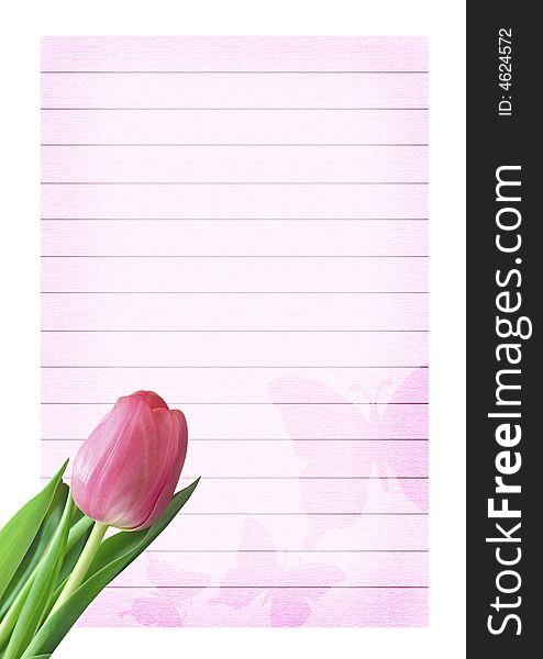 Sheet of textured with fresh tulip. Sheet of textured with fresh tulip