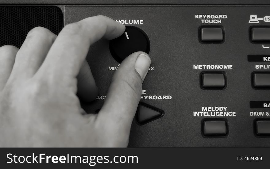 Control panel of a synthesizer