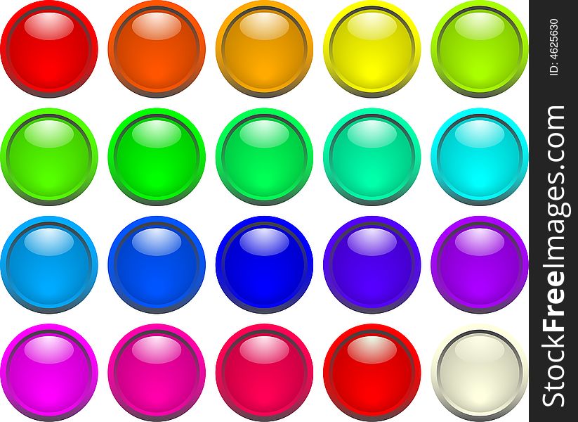 Many color buttons  illustration