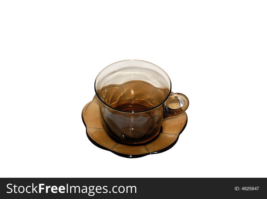 Small cup isolated on the white background