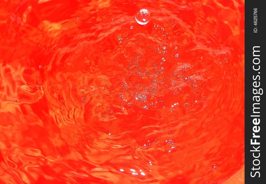 Red water drop looking so fresh. Red water drop looking so fresh