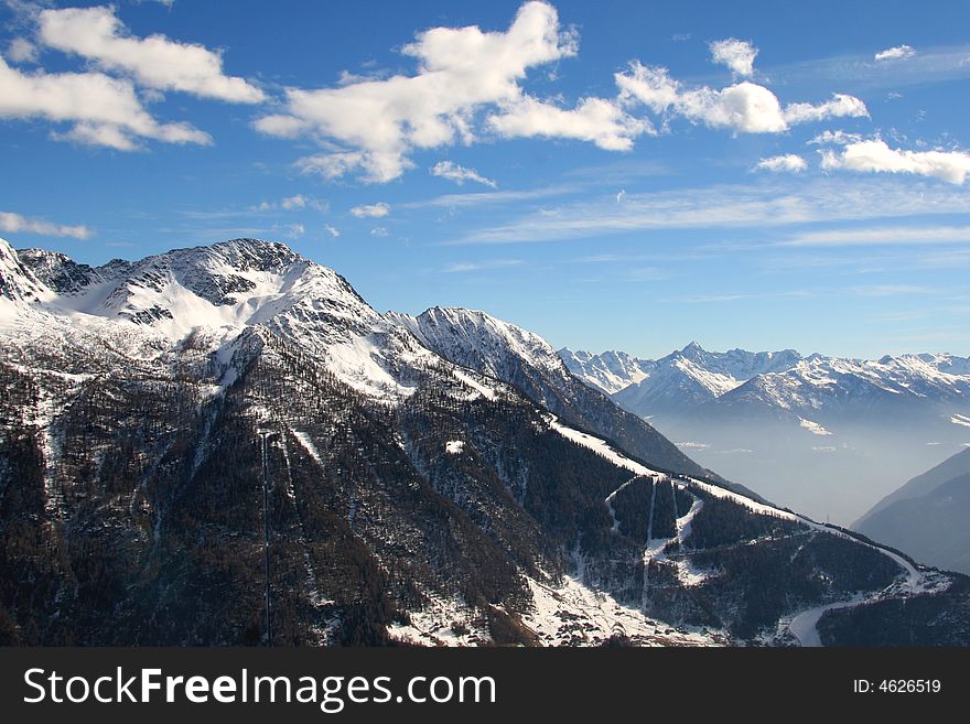 Winter in Italian Alps, Landscape