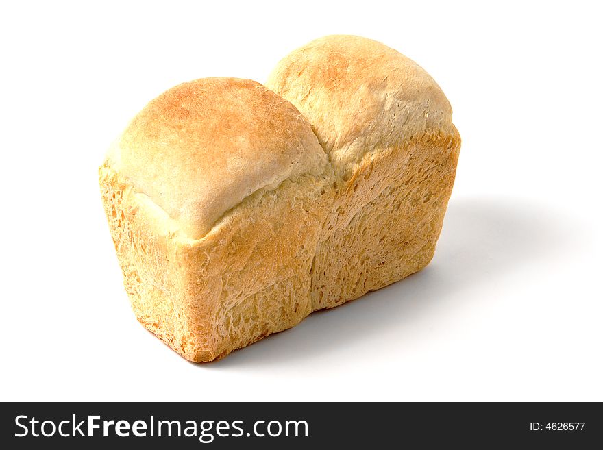 White bread isolated on white