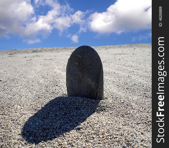Grey stone on the beach. Grey stone on the beach