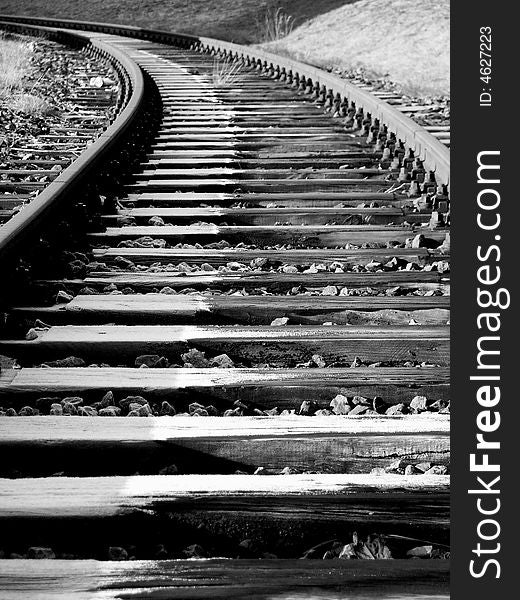 Track in Winter (black & white)