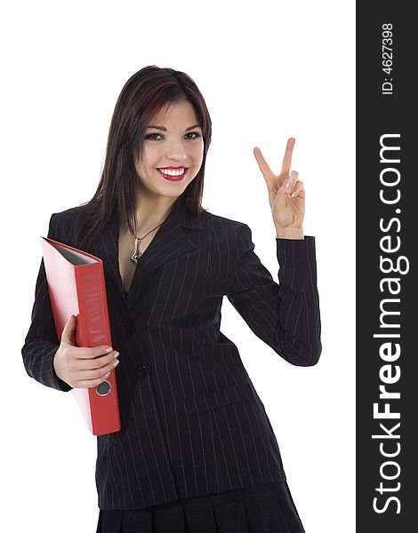 Business Woman With Folder