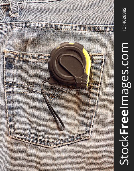 Measuring Tape On Jeans