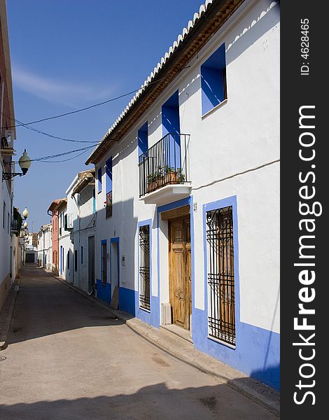 Village street in Spanish Village. Village street in Spanish Village