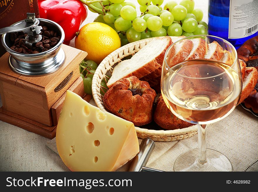 Bakery foodstuffs. Shot in a studio. Bakery foodstuffs. Shot in a studio.