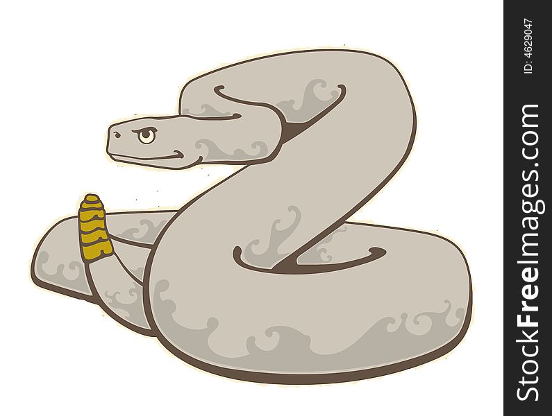 Illustration of a rattlesnake in 
ing style