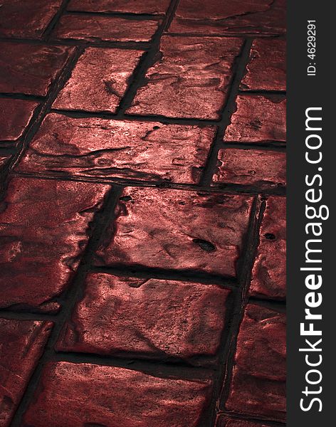 An image of red tiles of a sunny afternoon