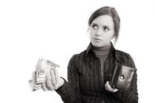Giving Money Stock Photography