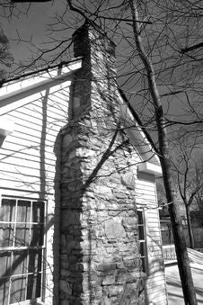 Old Stone Chimney B And W Stock Photography Old Stone Chimney B And W Stock Photography