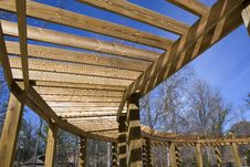 Wood Covered Walkway Royalty Free Stock Photography