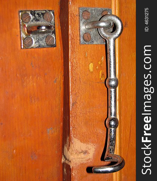 Open door and a old fashion hook