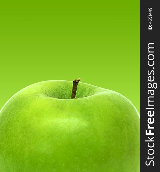 Apple isolated on green background