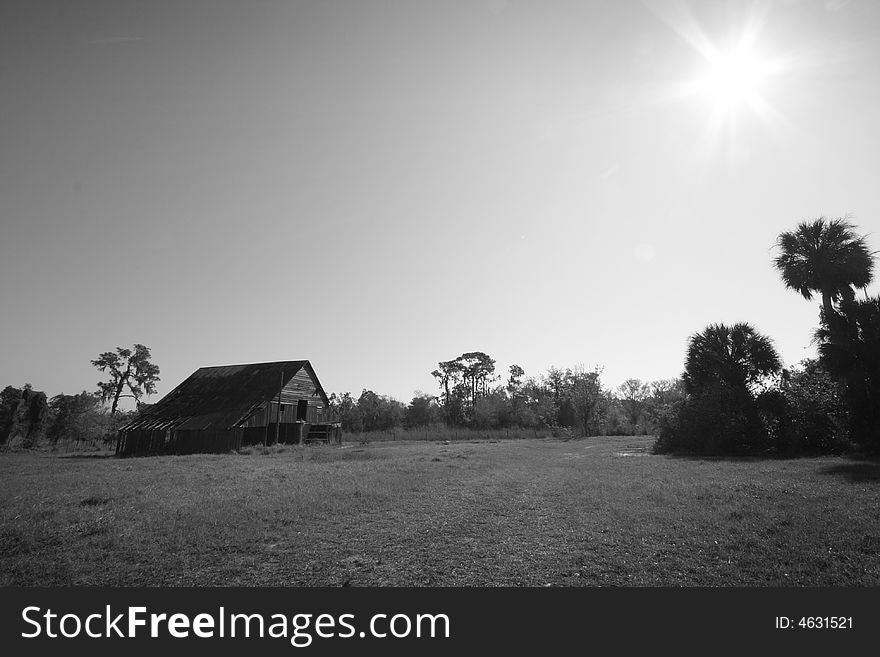 Old abandoned barn in Central Florida. Old abandoned barn in Central Florida