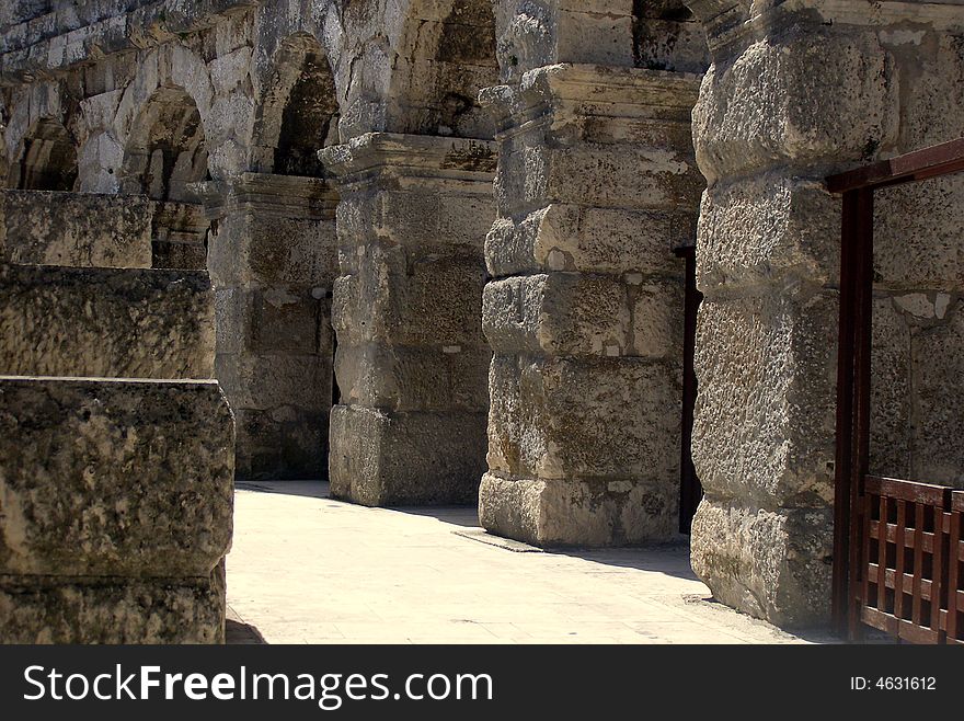 Ancient amphitheatre in Pula, Croatia