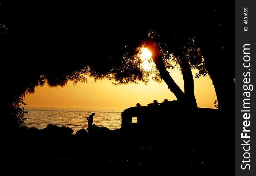 Sunset at the adriatic coast. Sunset at the adriatic coast