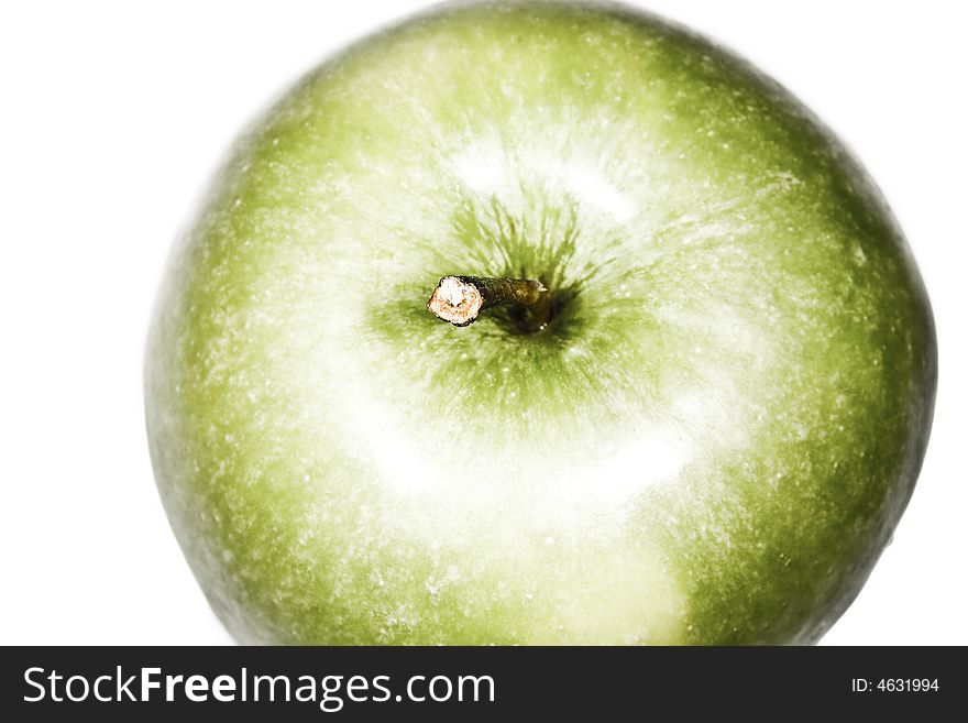 Close-up of an apple isolated on white