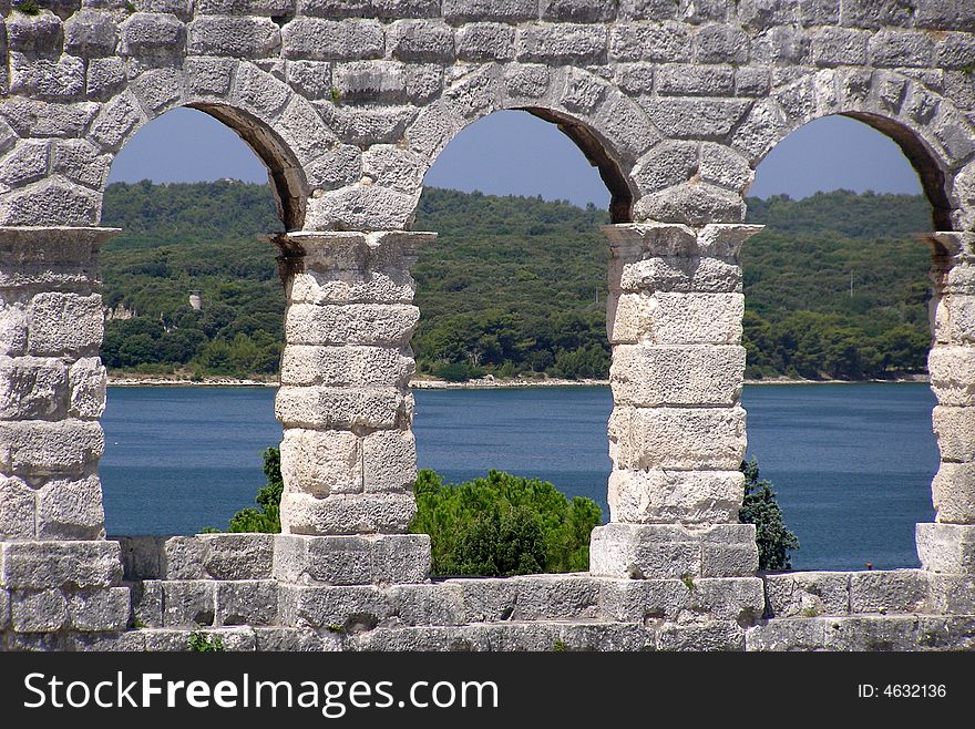 Ancient amphitheatre in Pula, Croatia