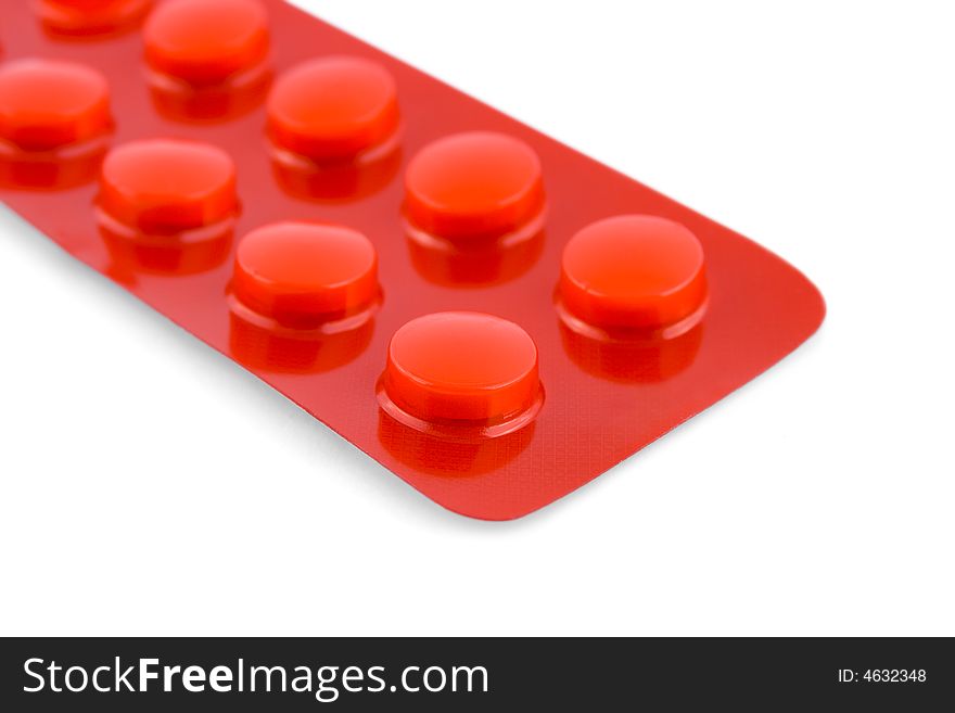 Pack of pills, isolated on white background