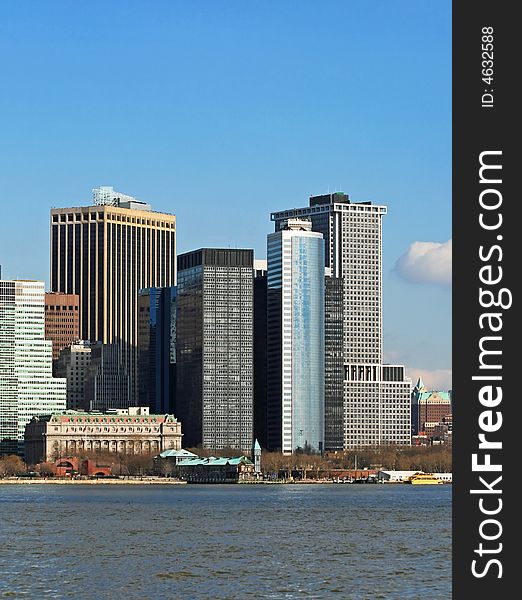 The Lower Manhattan Skyline viewed from Liberty Park New Jersey