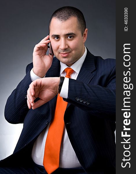 Business Man on the phone