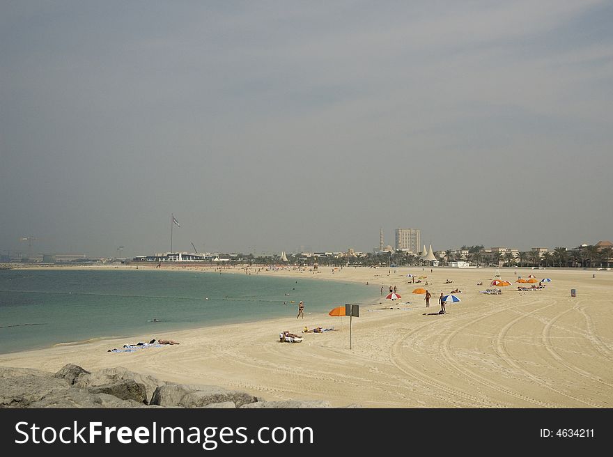 City beach in Dubai. United Arabic Emirates.