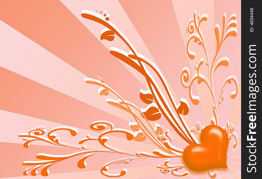 Spring colors background with floral decoration