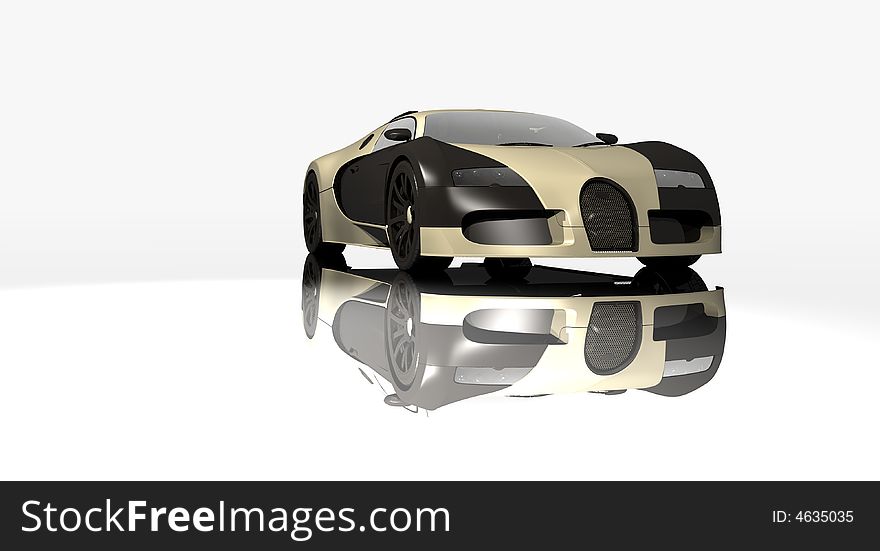 Digital render of sports car