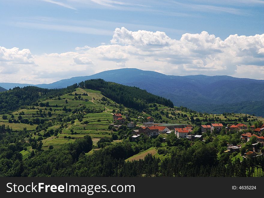 A small village in Rodopa mountain, Bulgaria. A small village in Rodopa mountain, Bulgaria
