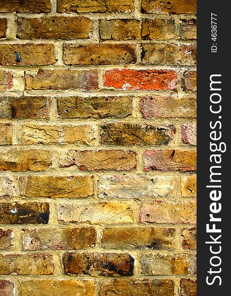 Close up of a brick wall to be used as a background