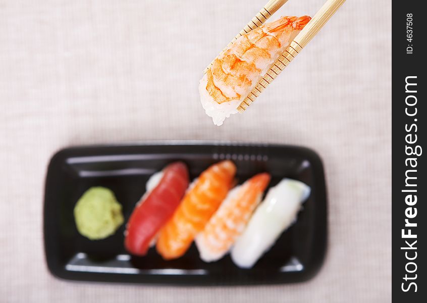 Shrimp nigiri