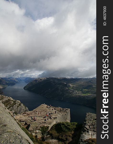 View on the Lysefjord, Norway, from Preikestolen