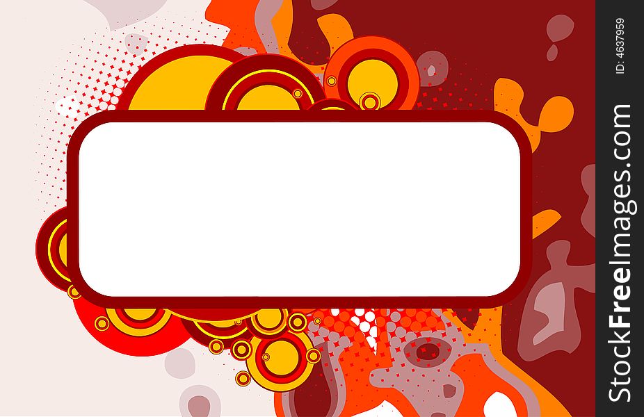 Banner on the red background