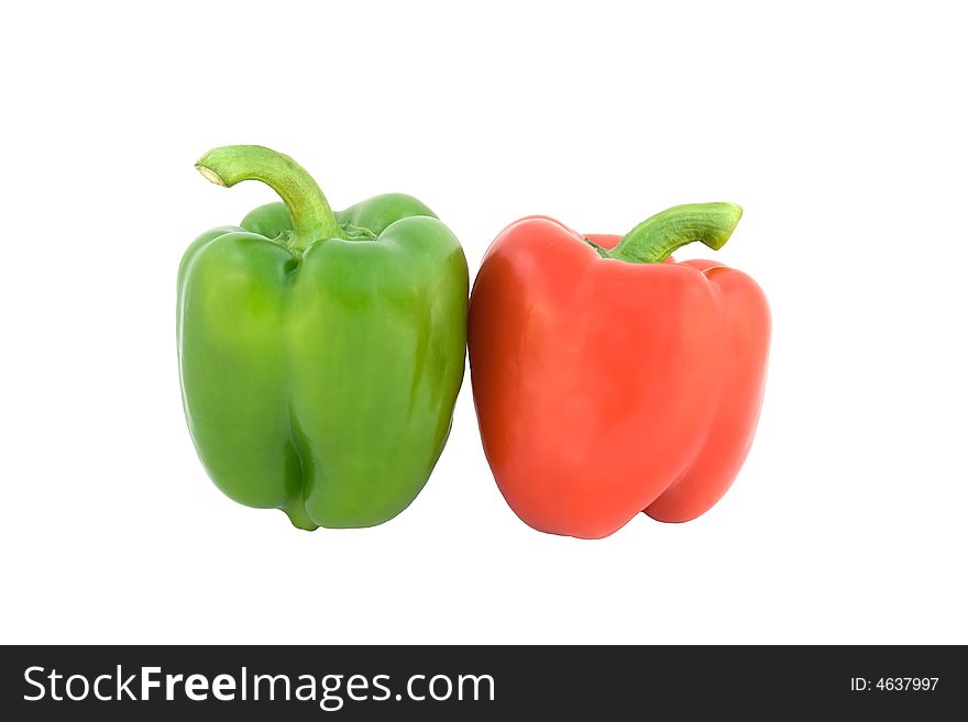 Red and green paprika