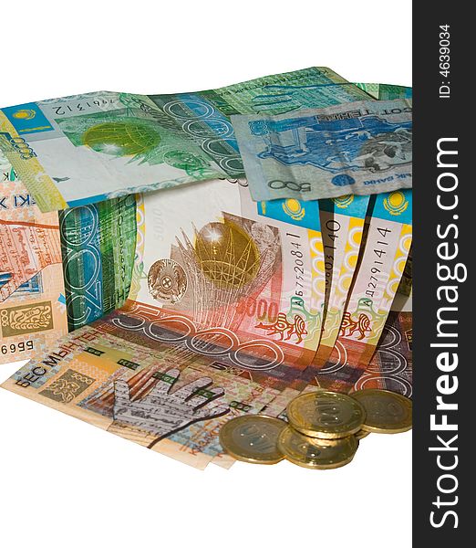 Composition from bank notes of Kazakhstan - tenge. Composition from bank notes of Kazakhstan - tenge.