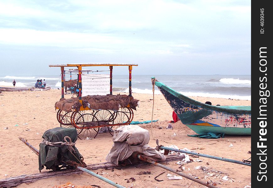 An image of the wide sandy beach in Chennai, India. An image of the wide sandy beach in Chennai, India.