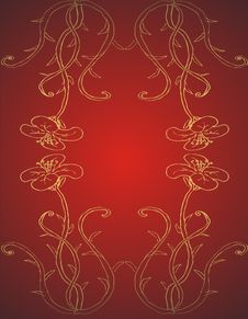 Golden Floral Frame Royalty Free Stock Photos Golden Floral Frame Royalty Free Stock Photos